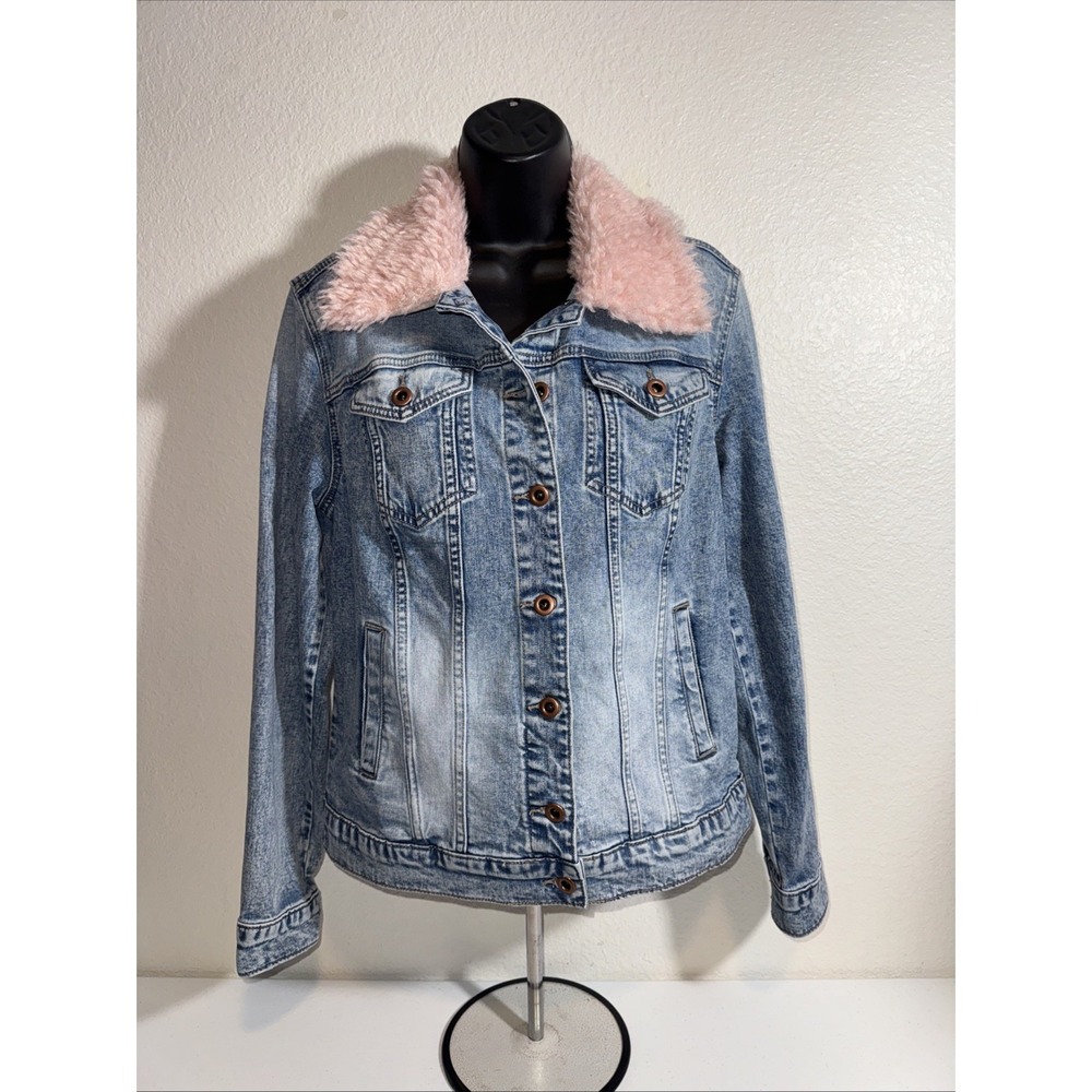KUT from the Kloth Women's Trucker Denim Jean Jacket Button Up Size Small